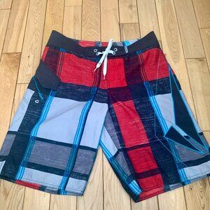 Volcom Board Shorts Swimming Surfing Outdoor Fishing Men’s 34 Blue Red White